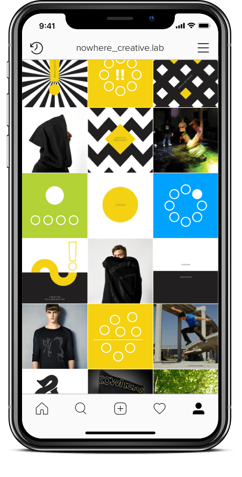 nowhere’s Instagram page on an iPhone